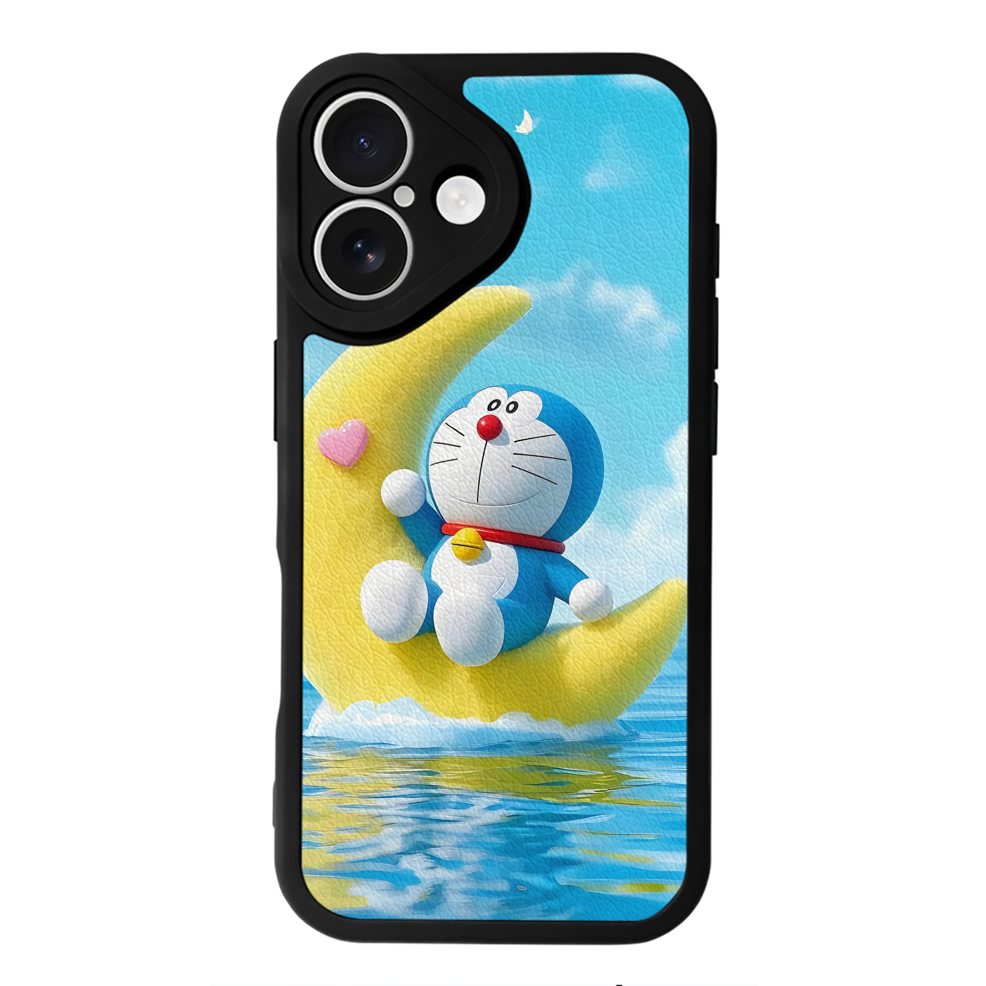 （画像用） ドラえもん Doraemon 【iPhone 16シリーズ対応】シリコンスマホケース（レザー調） 材質：シリコン